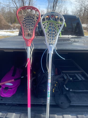 Used youth lacrosse sticks
