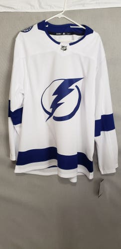 New White Tampa Bay Lightning Jersey Size 56 Men's Adidas Climalite Jersey