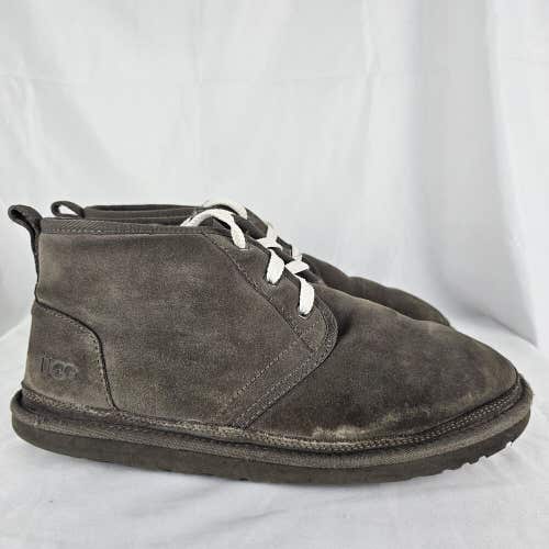 UGG Men's Iconic Neumel Charcoal Gray Suede Chukka Lined Boots Men’s Size 11