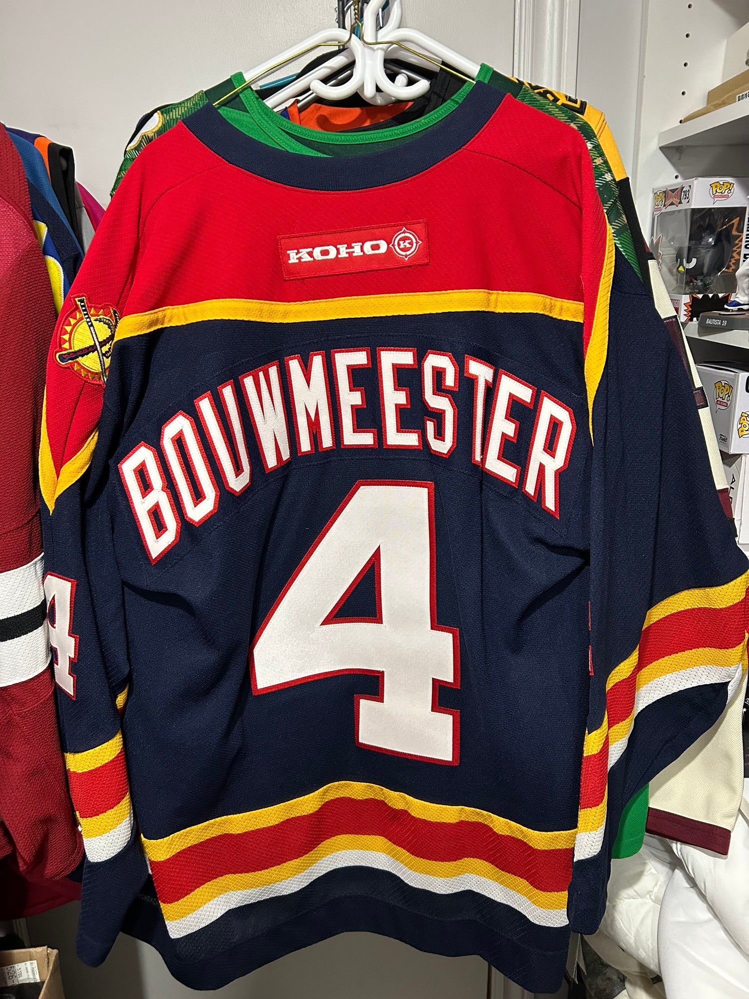 2002-03 Jay Bouwmeester Florida Panthers Game Worn Jersey - Rookie