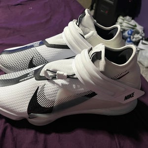 White Men's Metal High Top Force Zoom Trout 7 Baseball Cleats Size 14