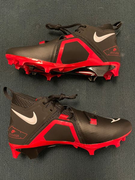 Nike Alpha Menace Pro 3 Red/Black Football Cleats Size 9.5  display picture 1