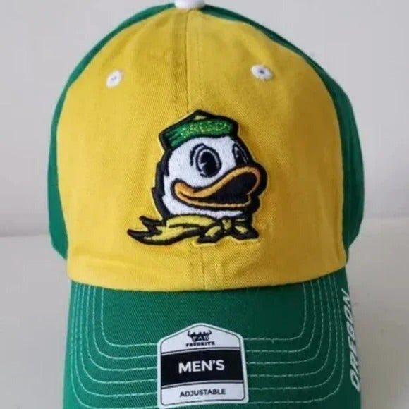 Green University of Oregon Ducks Mascot Captain Curved Bill Adjustable Hat