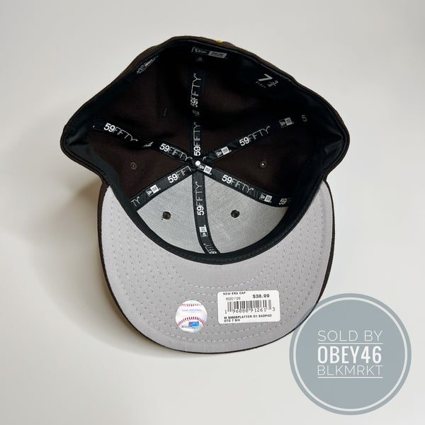 San Diego Padres SPLATTER White-Brown Fitted Hat by New Era