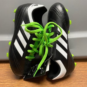 adidas Boys 11K Cleats Athletic Shoes Soccer Black Green Kids Youth New Tags NWT