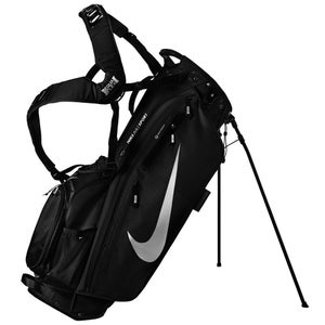 Nike Air Sport Carry Stand Golf Bag Black 6-Way Divider w/ Rain Hood New #86384