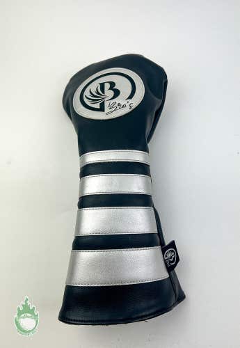 Gently Used Bro's Black Silver Driver Golf Headcover