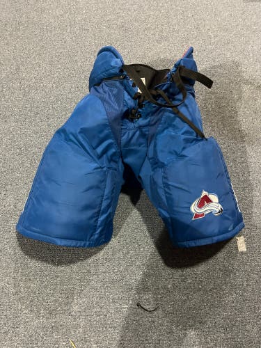 Game Used Blue CCM HP45 Pro Stock Pants Colorado Avalanche Team Issued #84 Large