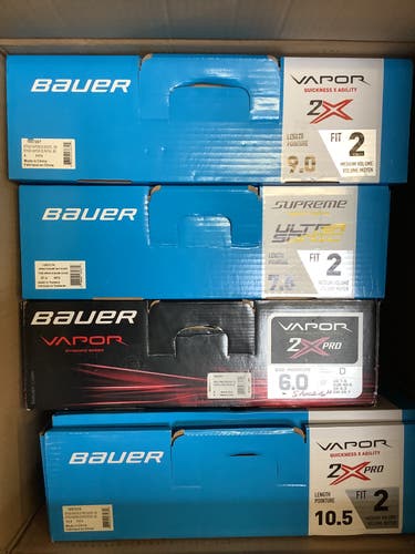 New Senior Bauer Ice Hockey Skates ~ Four Pair of Skates