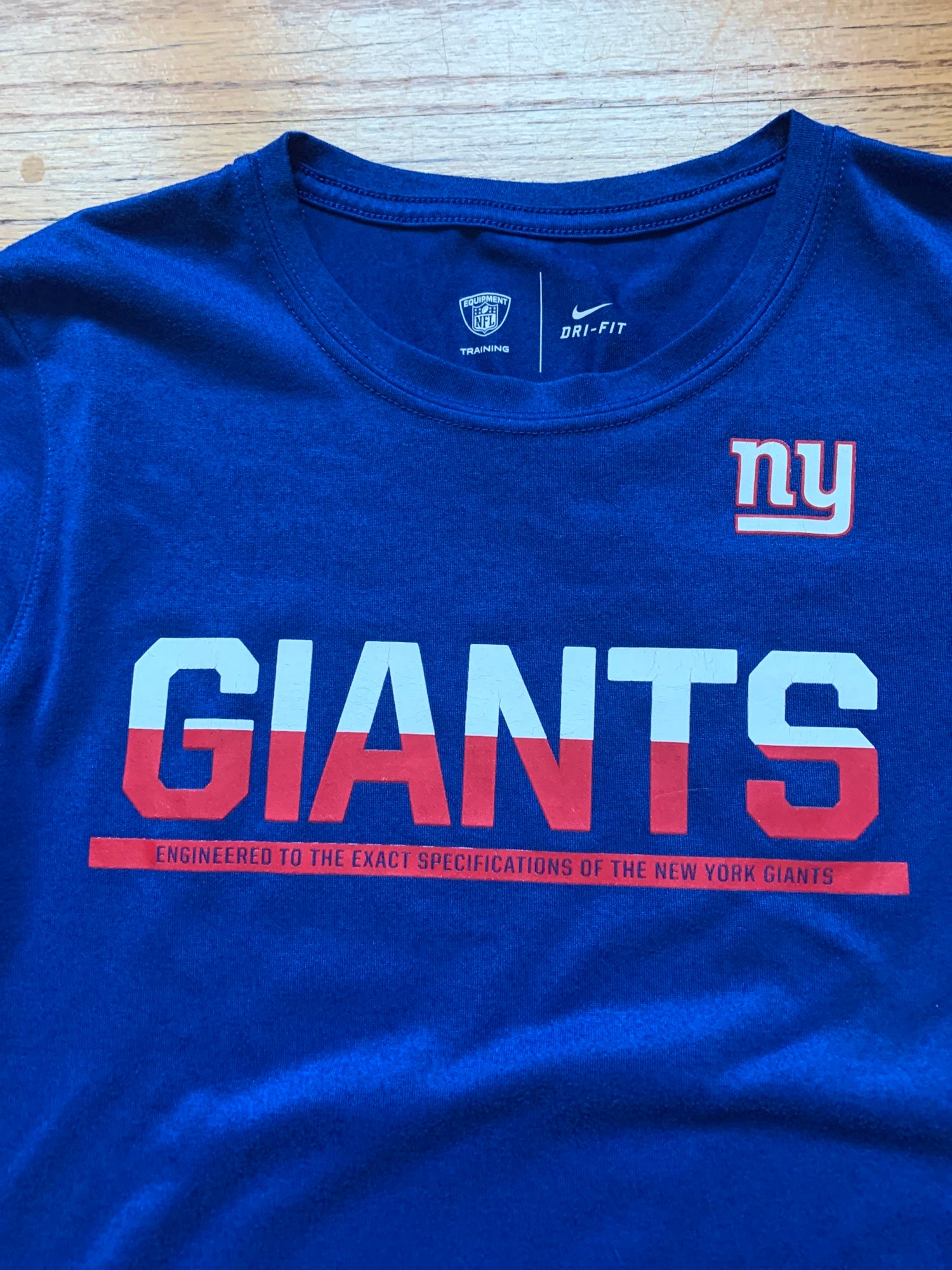 NFL Team Apparel Youth New York Giants Team Drip Black Long Sleeve T-Shirt