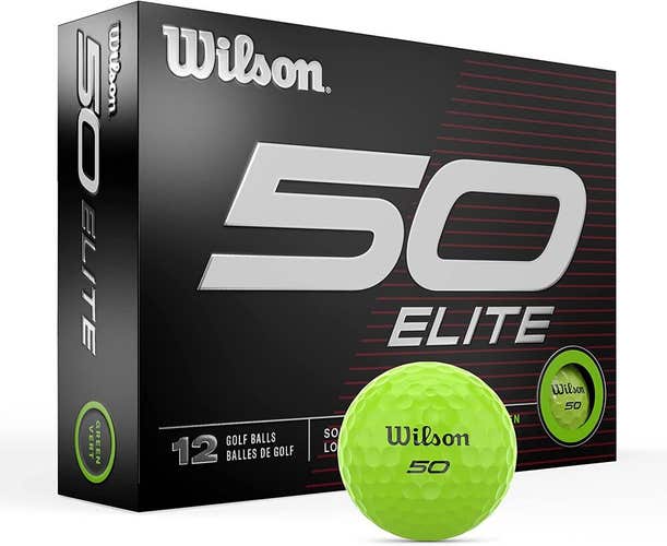 Wilson 50 Elite Golf Balls - GREEN
