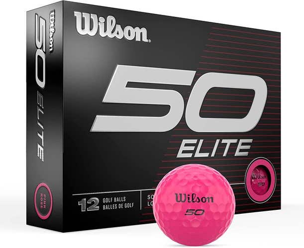 Wilson 50 Elite Golf Balls - PINK