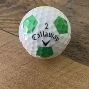 LOGO GOLF BALL-(1) SOLID PENT TRUVIS!! GREEN YELLOW RED
