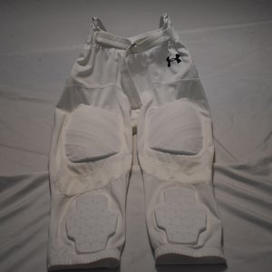 Under Armour Integrated Compression Football Pants, White, Youth XL - Top Condition!
