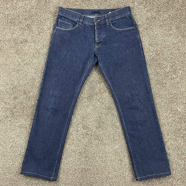 Prada Milano Denim Jeans Blue Dark Wash Button Fly Tapered