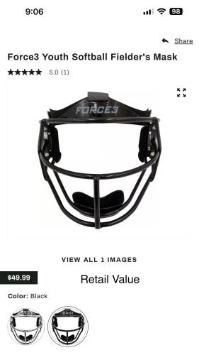 Force3 Youth Softball Fielder’s Mask