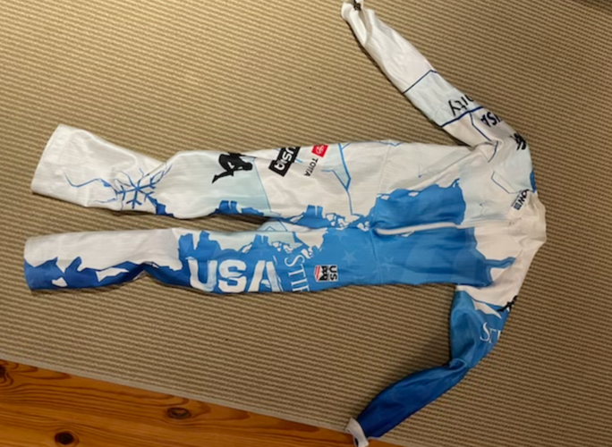 New 2023 World Championship Special Edition US Ski Team Kappa Padded Speed Suit FIS legal