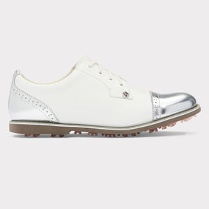GFORE Ladies MG4+ Cap Toe Gallivanter Spikeless Golf Shoe - Snow/Shark Skin