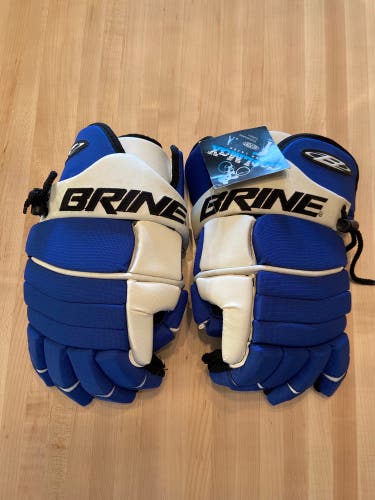 New Brine XL L-35 Lacrosse Gloves Royal