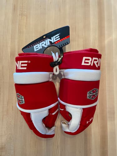New Brine 10” L-25 Lacrosse Gloves Red