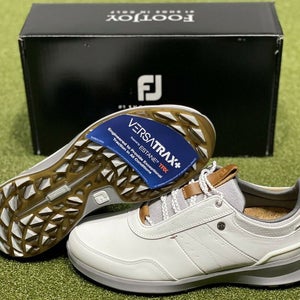 FootJoy Stratos Men's Leather Golf Shoes 50012 White 9.5 Medium (D) New #86087