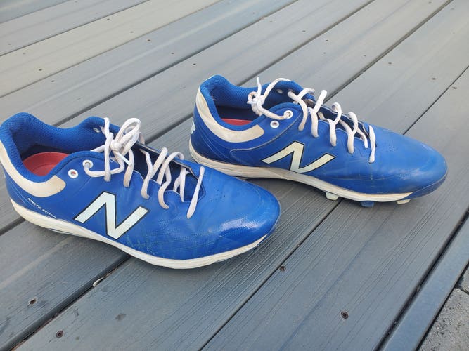 Blue Used Men's Size 12 (Women's 13) Molded Cleats New Balance 4040