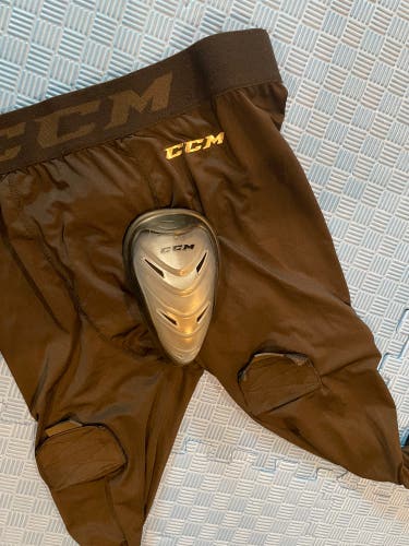 CCM Compression Pro Cut Resistant Senior Jock Pants w/Cup large