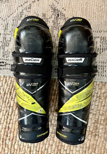 Used Bauer Supreme ultrasonic Shin Pads