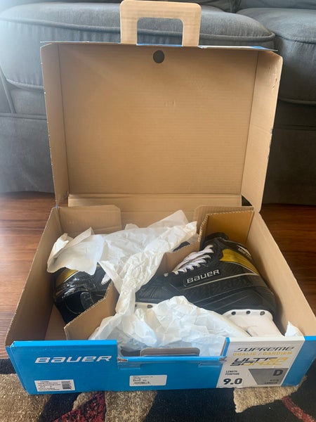 Used Bauer Regular Width Size 9 Supreme UltraSonic Hockey Goalie Skates