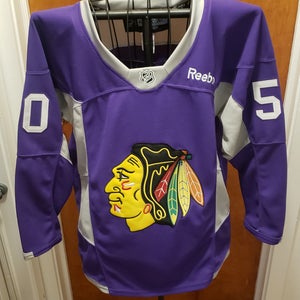 50 - Corey Crawford Autographed Authentic Hockey Fights Cancer