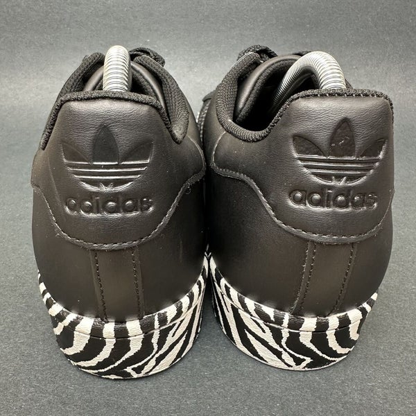 ADIDAS Superstar Zebra Print Women's Sneakers Shoes Black White Size 9 |