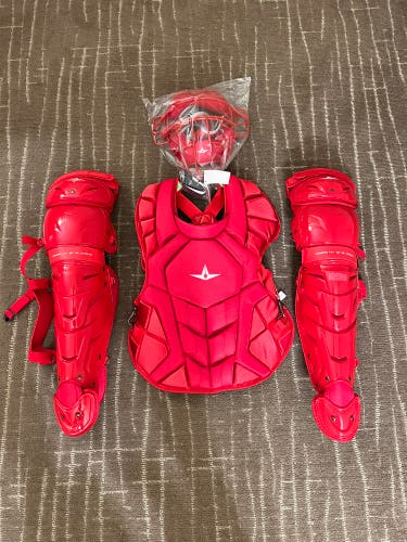 All Star Adult Catcher's Set Red