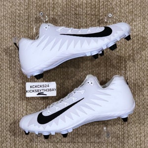 Nike Alpha Menace Pro Low D White Football Cleats 923045-100 Mens size 13