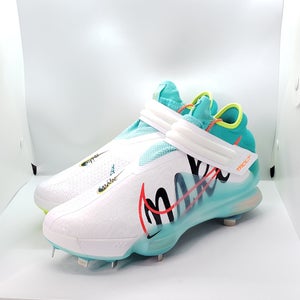 Nike Force Zoom Trout 7 Baseball Cleats Sz 11.5 White / Aurora Green CI3134-107