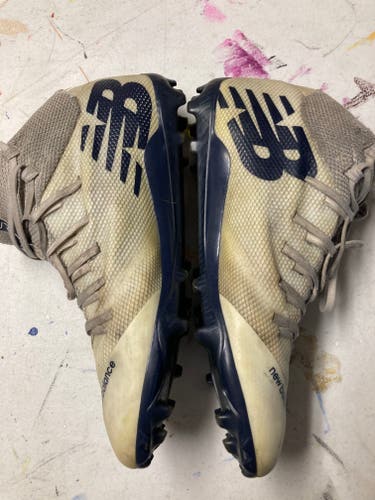 White New Balance Adult Used Men's Size 12 (Women's 13) Molded Cleats New Balance Mid Top Burn X Mid