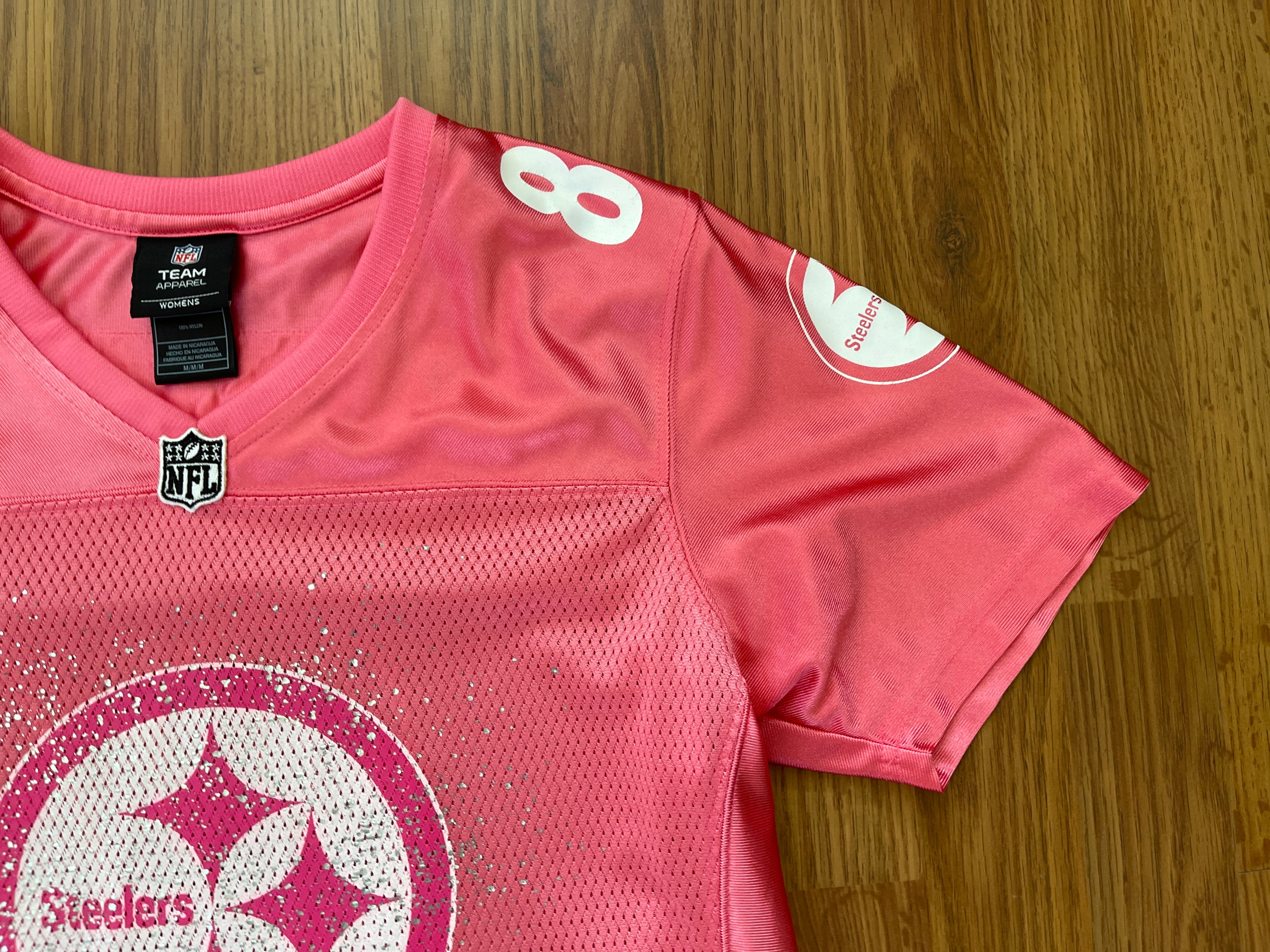 Pittsburgh Steelers Pet Apparel for Dogs Pink Jersey NFL Size X Small