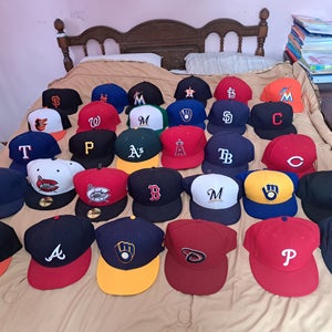Adult Men's Used 8 New Era MLB Fitted Hat Bundle