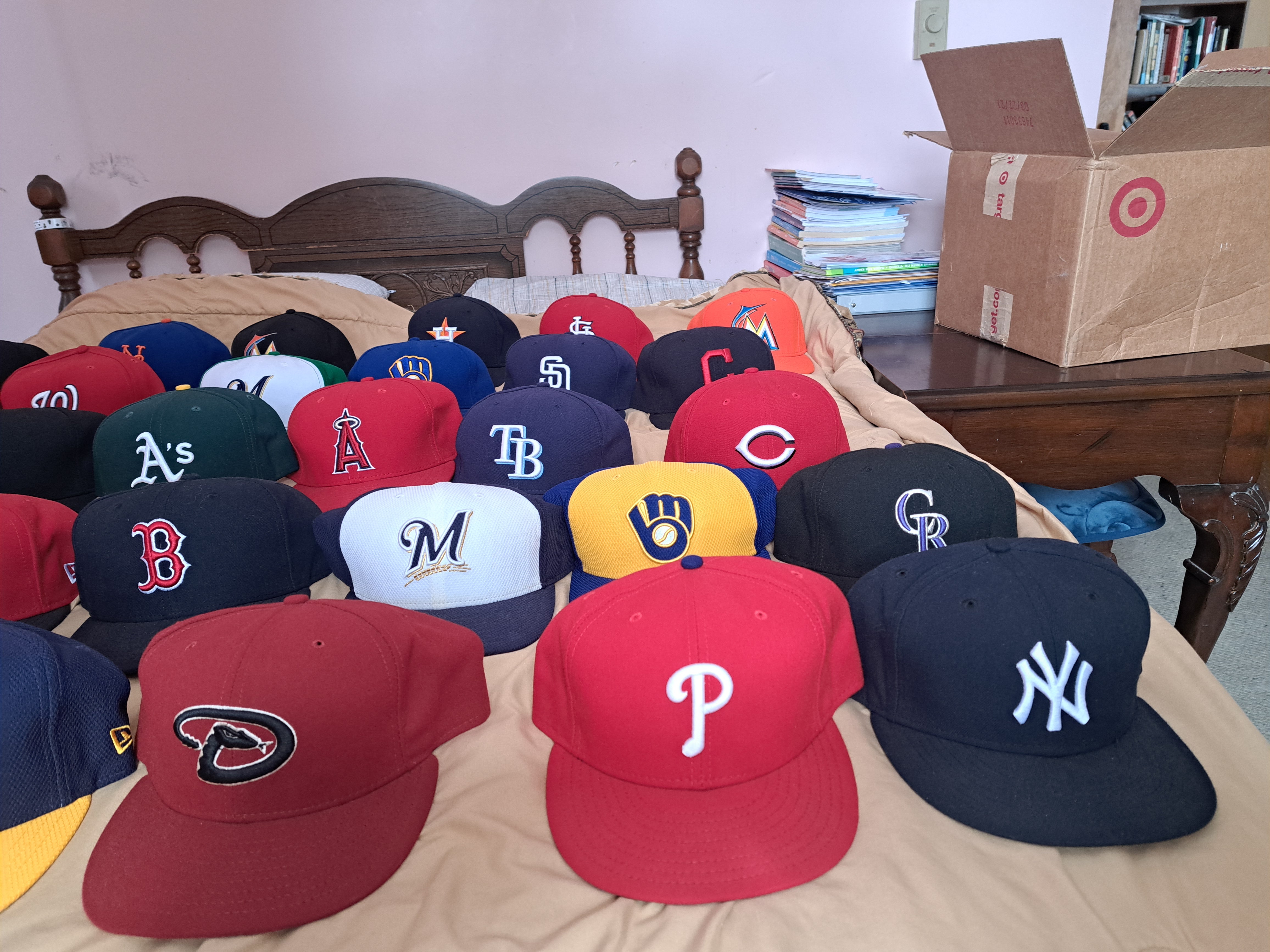 New Era 59Fifty MLB All Over Team Logos Fitted Hat  NYCMode