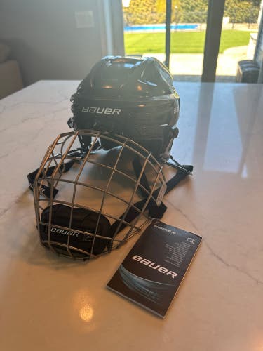 Extremely Lightly Used Bauer Small Re-Akt 150 Helmet with Profile III Facemask