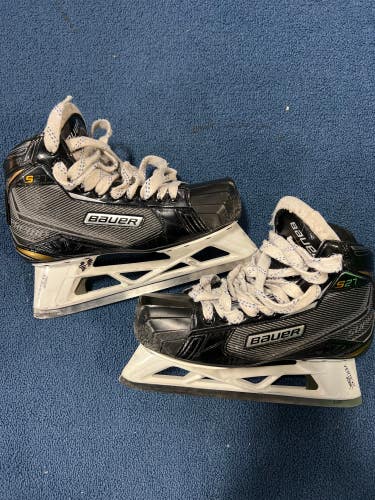 Senior Used Bauer Supreme S27 Hockey Goalie Skates EE (Extra Wide) 7.5