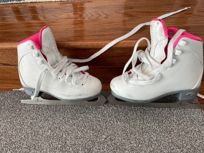 Used Youth Riedell Sparkle Figure Skates Size J12