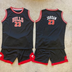 Youth Kids Jordan Basketball Uniform - Jersey & Shorts - Bulls - Boys  2T-4T, 5-10 - Red
