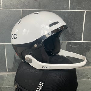 XS/S White POC Slalom Helmet With Chin Bar