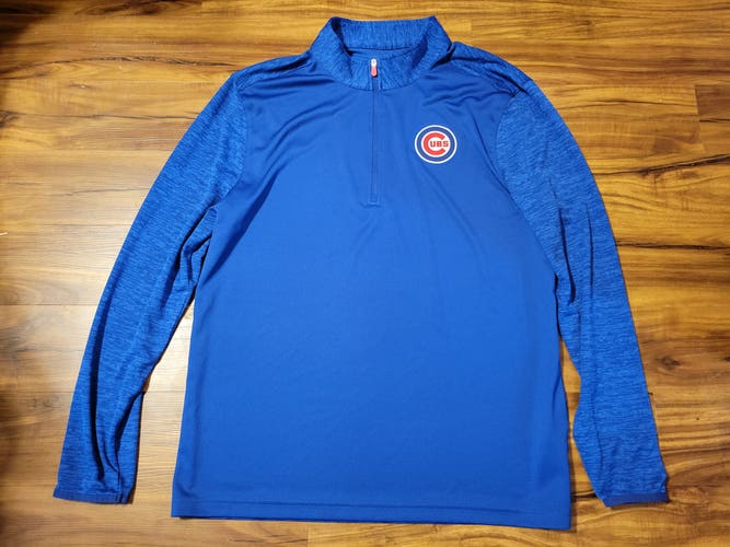 Chicago Cubs MLB Majestic Cool Base 1/4 Zip Pullover, Tag Size XL