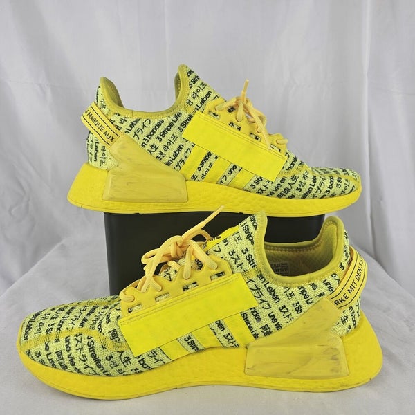 Adidas NMD V2 Yellow Black FZ6231 Men Size Running Training Shoes | SidelineSwap
