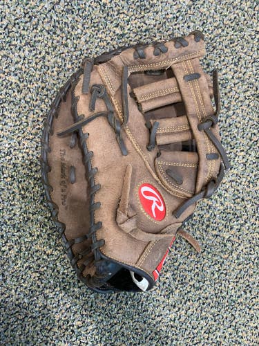 Used Rawlings Player Preferred Left Hand Throw First Base Baseball Glove 12.5"