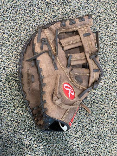 Used Rawlings Player Preferred Left Hand Throw First Base Baseball Glove 12.5"