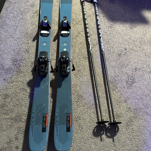 Used Unisex 2023 Salomon 169 cm All Mountain QST Skis With Bindings Max Din 14
