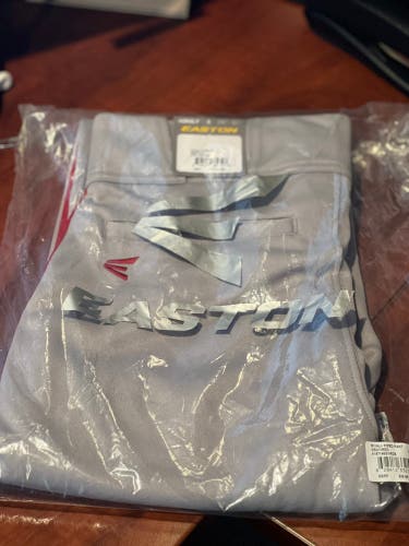 3 Easton Rival Piped Baseball Pants (2) Gray/Red (1) White/Red- AS