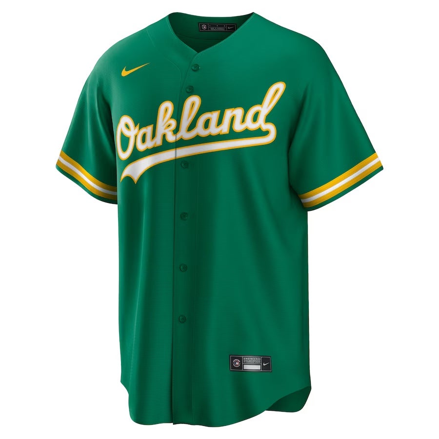 Youth Nike Kelly Green Oakland Athletics Alternate Replica Team Jersey